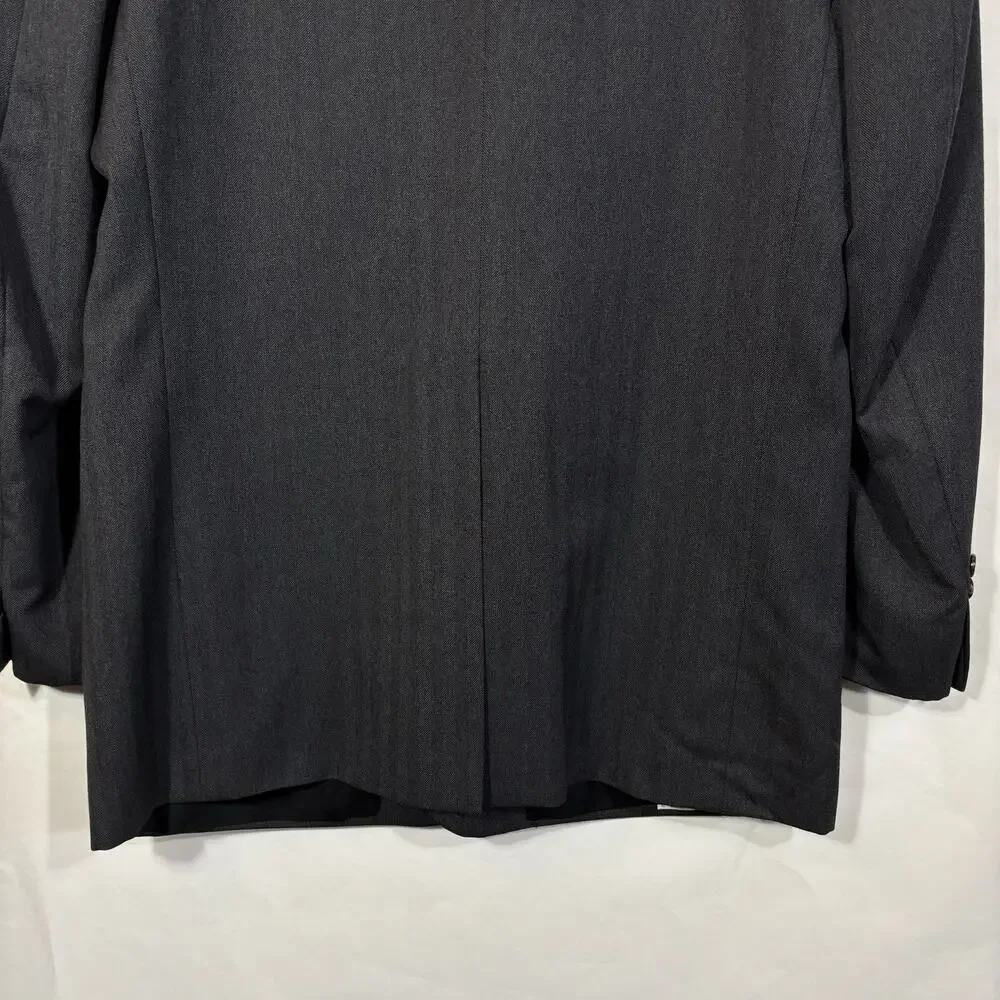 Burberrys Wool Blazer Mens 42S (Estimated) Gray Pinstripe Vintage Burberry